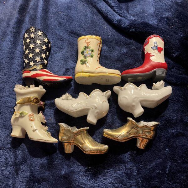 Vintage Tiny Shoes & Boots Knickknacks Ceramic Figurines Heels