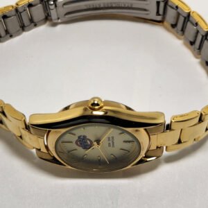Women Gold Color Case Quartz Classic Dress Style Bracelet Band Wristwatch 2