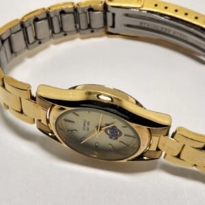 Women Gold Color Case Quartz Classic Dress Style Bracelet Band Wristwatch 3