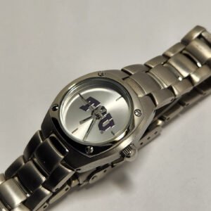 Women Silver Color 25 mm Case Bracelet Quartz Casual Style Glass Crystal Wristwatch 1