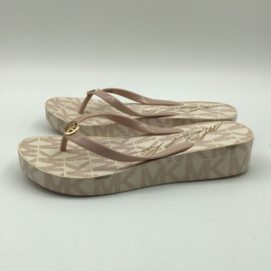 Women's Michael Kors Logo Platform Thong Flip Flops Light Pink- Size 10M 1