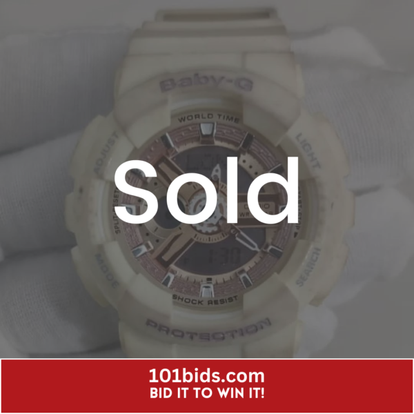 Baby-G-5338-Stainless-Steel-Back-Wristwatch sold