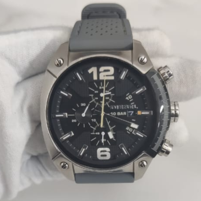 Diesel DZ4296  Stainless Steel Case with Gray Silicone Strap Men’s Wristwatch