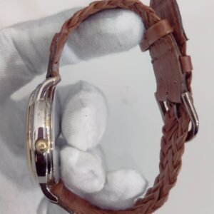 Fossil JR-7561 Stainless Steel Back Brown Leather Stripe Wristwatch 4