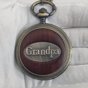 Grandpa Wood Insert Pocket Watch 2