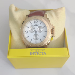 I by Invicta IBI41703-003 Men's Round Analog Day Date White Camel Watch 1