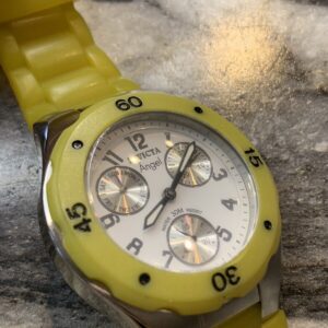 Invicta Angel Tritnite 0700 White Dial Yellow Strap Womens Watch c726 4