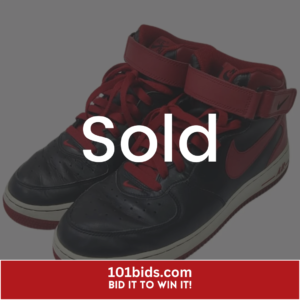 Original-Nike-Air-Force-1-High-Black-And-Red-Very-Rare-Pair-Size-9 sold