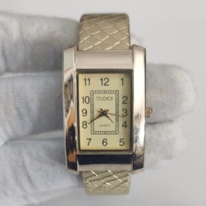 Studio Time STD3558T Stainless Steel Back Gold Tone Ladies Wristwatch Bracelet 2