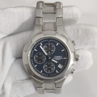 Timex Chronograph HH Stainless Steel Back Mens Wristwatch