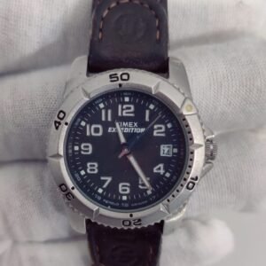 Timex Expedition 957 R2 Stainless Steel Back Leather Stripes Wristwatch 2