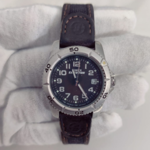 Timex Expedition 957 R2 Stainless Steel Back Leather Stripes Wristwatch