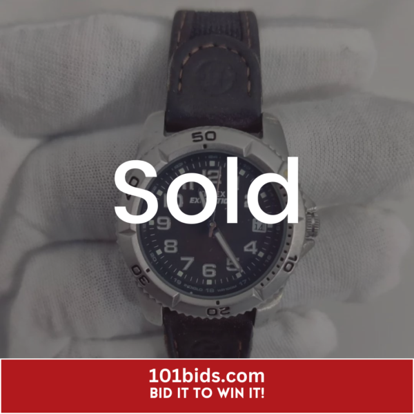 Timex-Expedition-957-R2-Stainless-Steel-Back-Leather-Stripes-Wristwatch sold