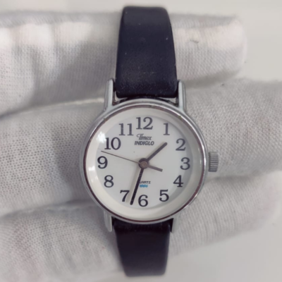 Timex Indigo Stainless Steel Back Black Stripes Wristwatch