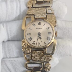 Vintage Vendome 7 Jewels Mechanical Ladies Wristwatch Gold Tone France 2