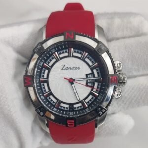 Zancan Stainless Steel Back Red Stripe Wristwatch 1