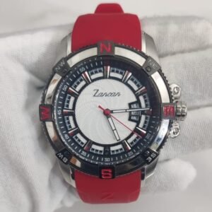 Zancan Stainless Steel Back Red Stripe Wristwatch 2
