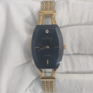 AK Anne Klein 10 8030 Stainless Steel Back Gold Tone Ladies Wristwatch