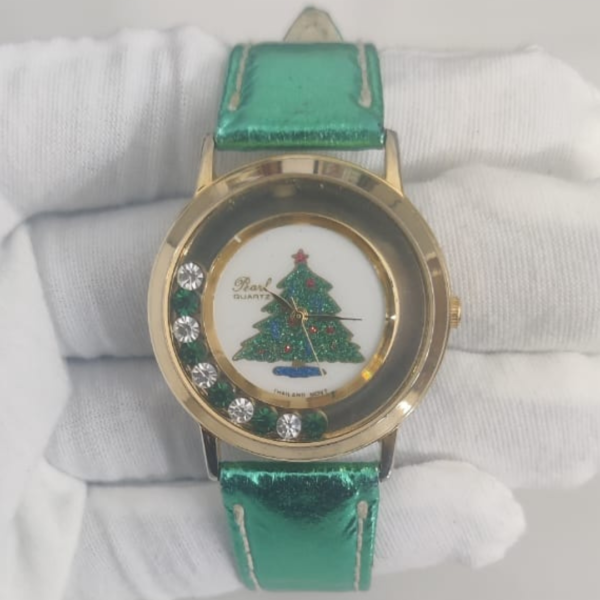 Aspect ASPL6528 Stainless Steel Back Christmas Theme Japan Movement Wristwatch