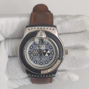 Boy London 40W Stainless Steel Back Leather Stripes Wristwatch 1