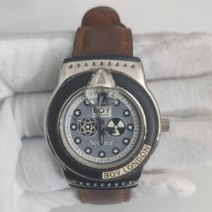 Boy London 40W Stainless Steel Back Leather Stripes Wristwatch 2