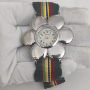 Geneva 4159 Stainless Steel Back Flower Shape Dial Wristwatch 1