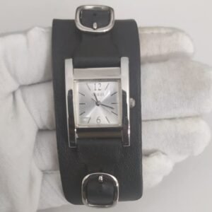 Guess G55339L Stainless Steel Back Leather Stripes Ladies Wristwatch 1