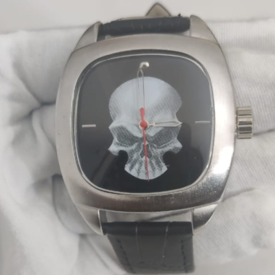 Hudson Skull Dial Stainless Steel...