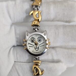 Kitty Face Dial Stainless Steel Back Japan Movement Ladies Wristwatch 1