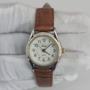 Ltd 230048WX Stainless Steel Back Leather Stripes Ladies Wristwatch 1
