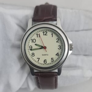 M.Z.BERGER PRT116B138 Stainless Steel Back Leather Stripes Wristwatch 1