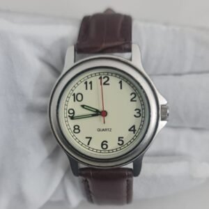 M.Z.BERGER PRT116B138 Stainless Steel Back Leather Stripes Wristwatch 2