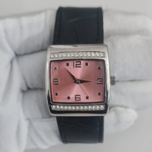 Mark Kay Stainless Steel Back Japan Movement Leather Stripes Ladies Wristwatch 1