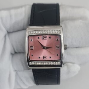 Mark Kay Stainless Steel Back Japan Movement Leather Stripes Ladies Wristwatch 2