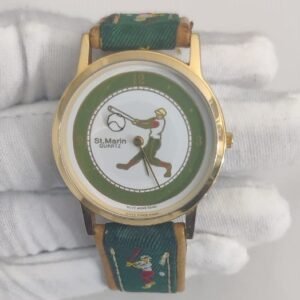 St.Martin Baseball Theme Stainless Back Wristwatch 1