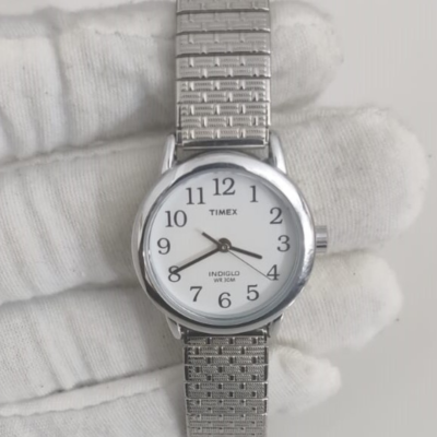 Timex Indigo Stainless Steel Back Silver Tone Ladies Wristwatch
