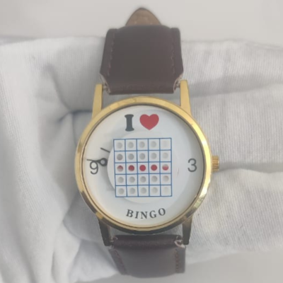 Vintge Mondaine Bingo Stainless Steel Back Wristwatch 1993