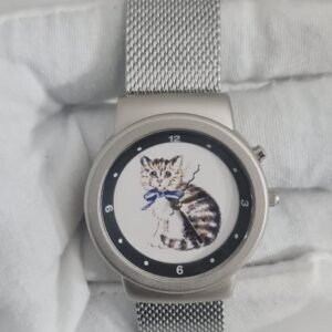AV017QS Kitty Dial Stainless Steel Back Japan Movement Ladies Wristwatch 1