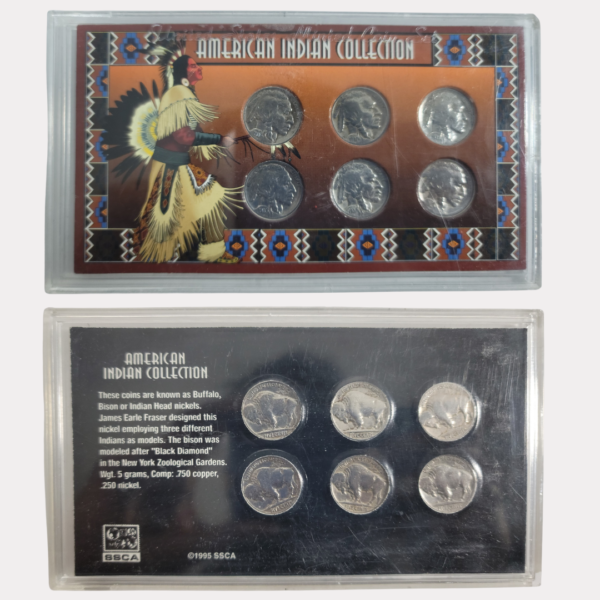 American Indian Buffalo Nickels 6 Coins Set Rare