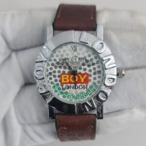 Boy London BOY-31-W Stainless Steel Back Leather Stripes Wristwatch WE 2