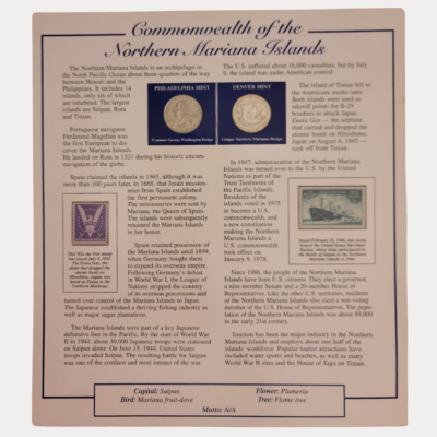 Commonwealth of the Northern Marina Islands 1978 With Commonwealth of the Northern Marina Islands Quarter-Dollars Coins 2009 & State Stamps