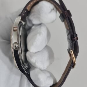 Caribbean Joe CJ7018STK Stainless Steel Back Leather Stripes Wristwatch 3