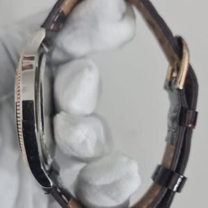 Caribbean Joe CJ7018STK Stainless Steel Back Leather Stripes Wristwatch 4