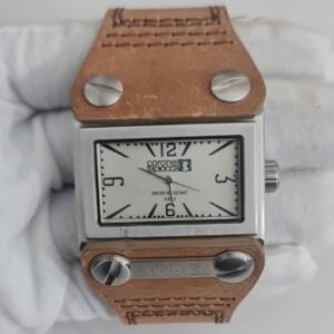Coronel Tapiocca Stainless Steel Back Leather Stripes Wristwatch 1