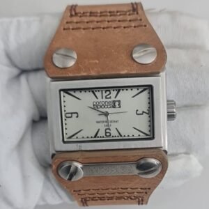 Coronel Tapiocca Stainless Steel Back Leather Stripes Wristwatch 2