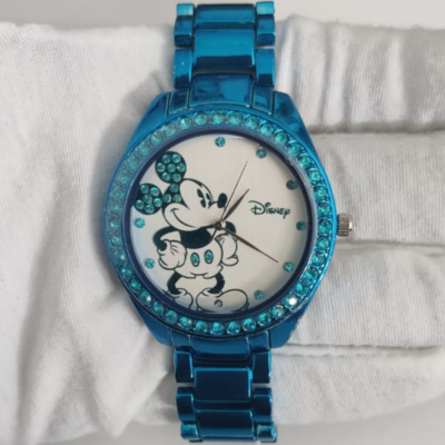 Disney MK21041111 Accutime Watch Blue Stainless Steel Back Ladies Wristwatch