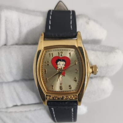 Vintage FSC 21322-1  Japan Movement Leather Stripes Ladies Wristwatch