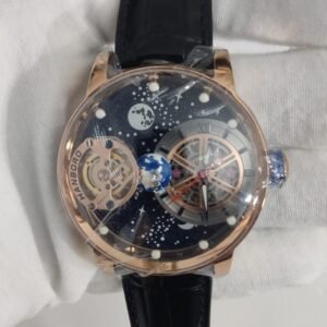 HANBORO Men Luxury Automatic Wristwatch Luminous Rotation Cosmic Dial 2