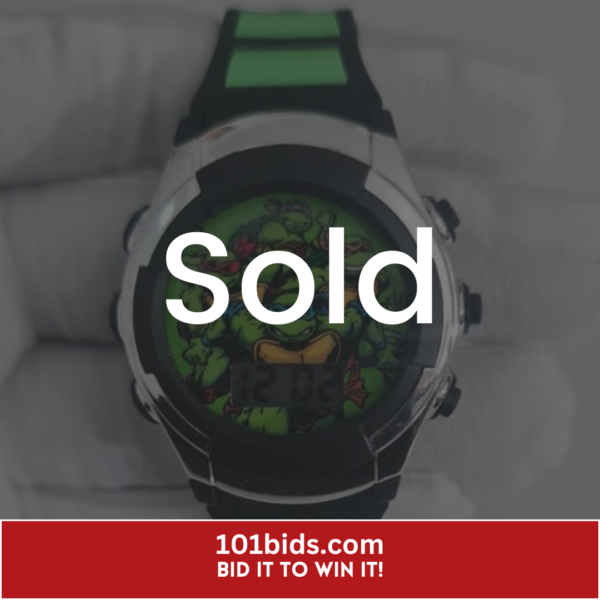 Nickeloden-Teenage-Mutant-Ninja-Turtles-TMR4088JC-Plastic-Caseback-Wristwatch sold