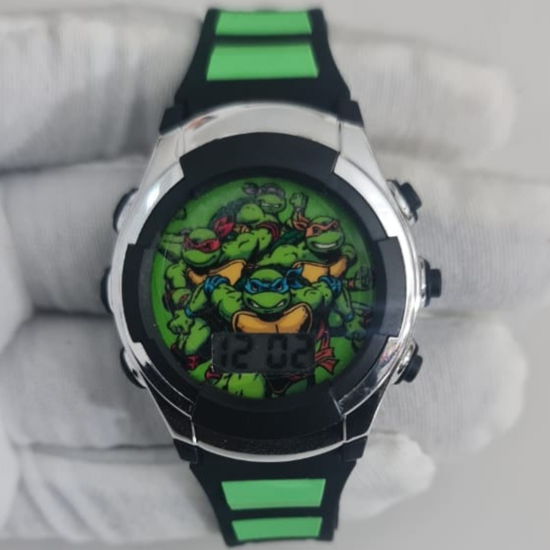 Nickeloden Teenage Mutant Ninja Turtles TMR4088JC Plastic Caseback Wristwatch (Kids Watch)